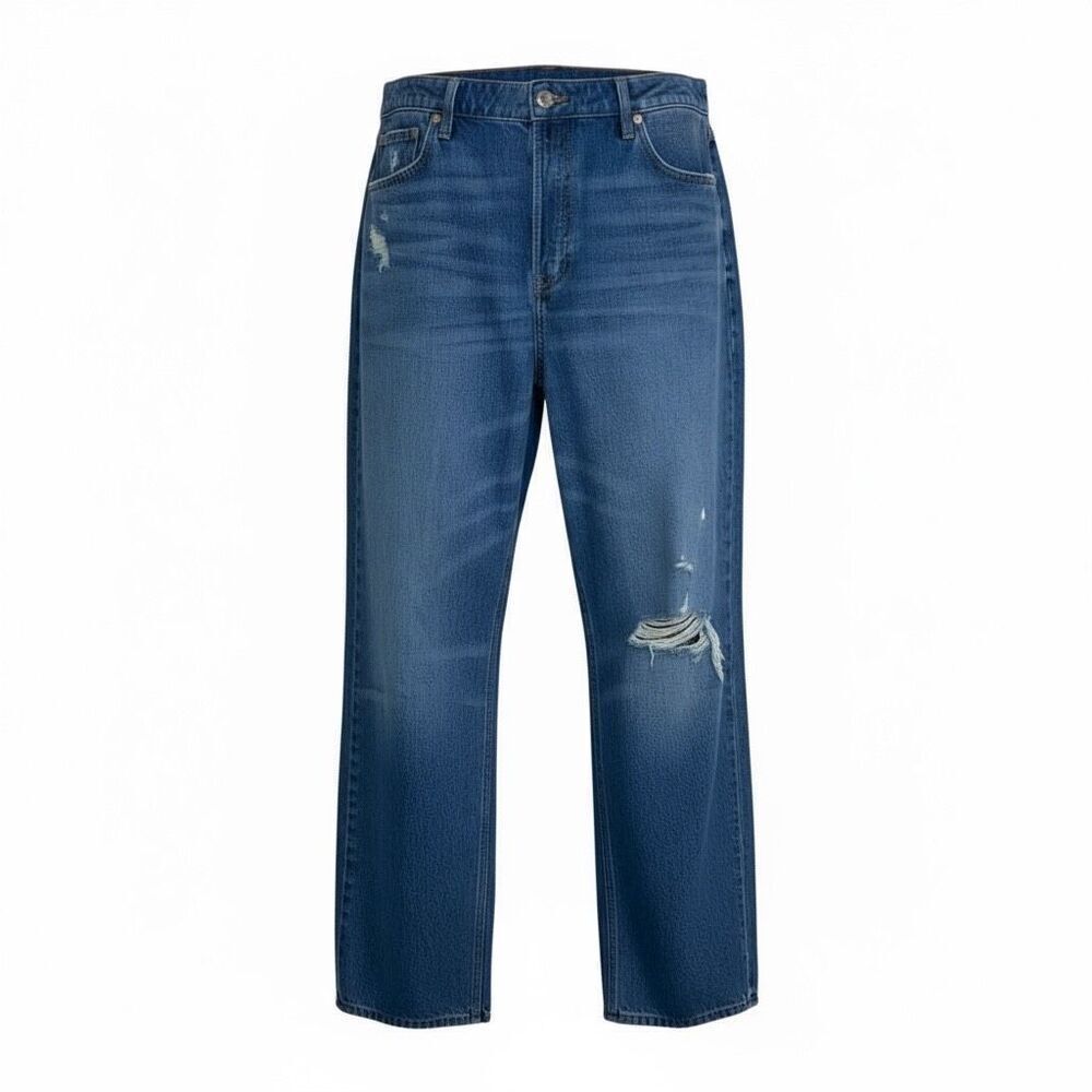 Universal Thread NWOT Mid Rise 90s Button Fly Distressed Baggy Jeans Blue Sz 18